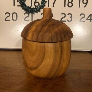 Ceramic Acorn-Shaped Container